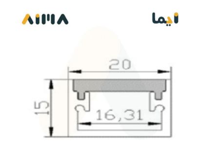 صورة نيو باور المنيوم بروفايل أرضي طول 3 متر مقاس 2015